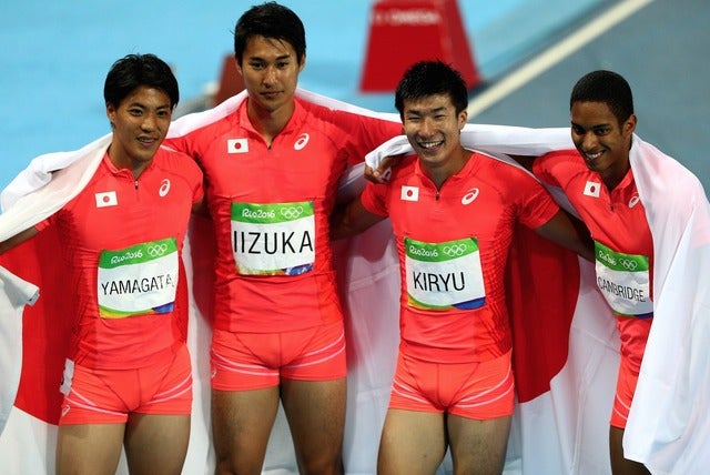 【リオ2016】瀬戸大也&坂井聖人&寺本明日香も歓喜!…陸上男子400mリレーで銀メダル!(c) Getty Images