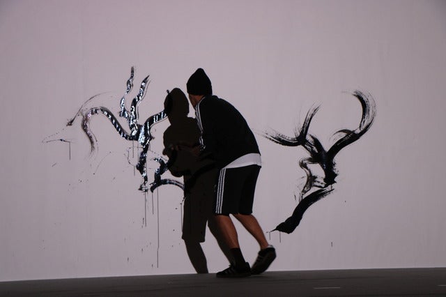 凱旋門賞Live Paint～墨絵士×透明人間～（2016年9月27日）撮影：山本有莉