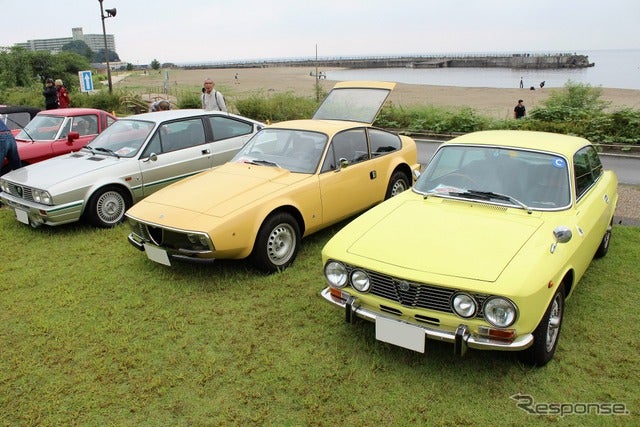 右から順にアルファロメオ 2000GTV、ジュニアZ1300、スッドスプリント《撮影 内田俊一》