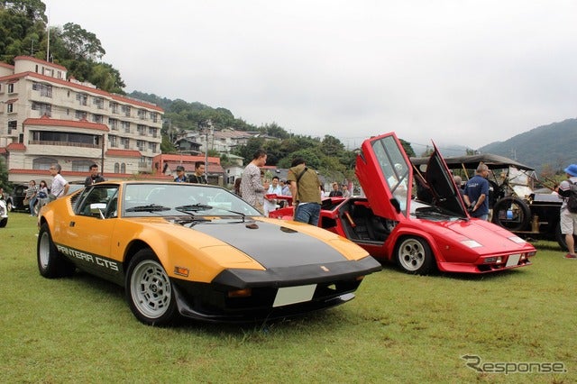 デ・トマソ パンテーラGTS(左）、ランボルギーニ カウンタック(右)《撮影 内田俊一》