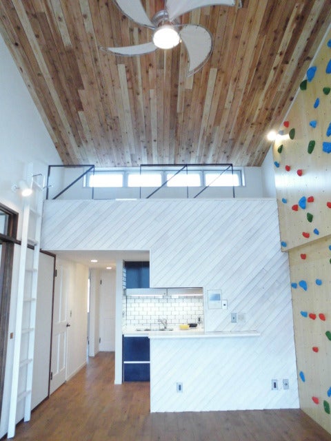 ボルダリングができるマンション、内覧会実施