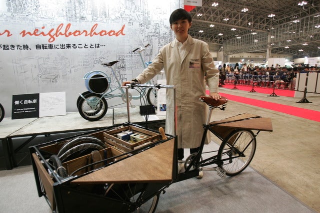 東京サイクルデザイン専門学校の生徒が製作するオリジナルバイクも注目されていた撮影：山口和幸