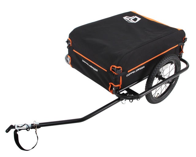 自転車で荷台に載せきれない荷物を運ぶ「サイクルトレーラー」