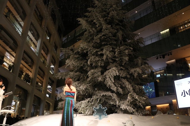 小嶋陽菜(AKB48)がWHITE Tree ライトアップセレモニー」に登壇(2016年11月24日)撮影:山本有莉