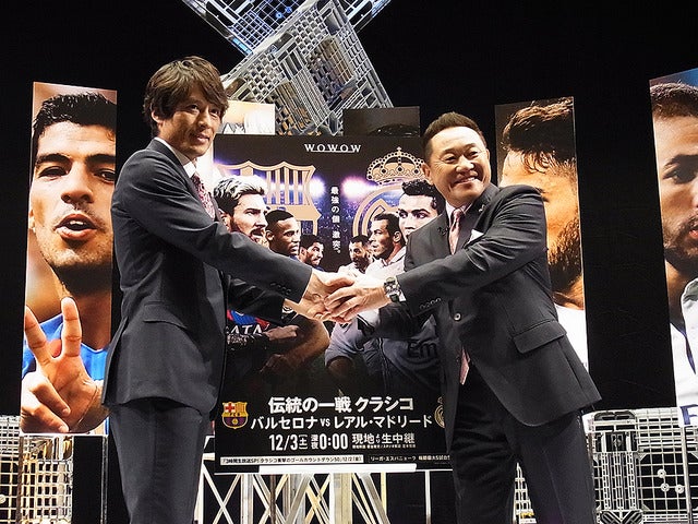 もと日本代表DFの宮本恒靖と松木安太郎《撮影 大野雅人(Gazin Airlines)》