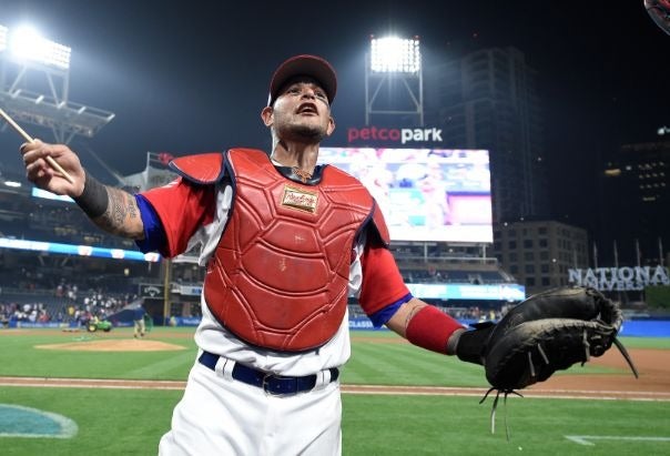 プエルトリコのヤディアー・モリーナ捕手（3月14日）(c) Getty images