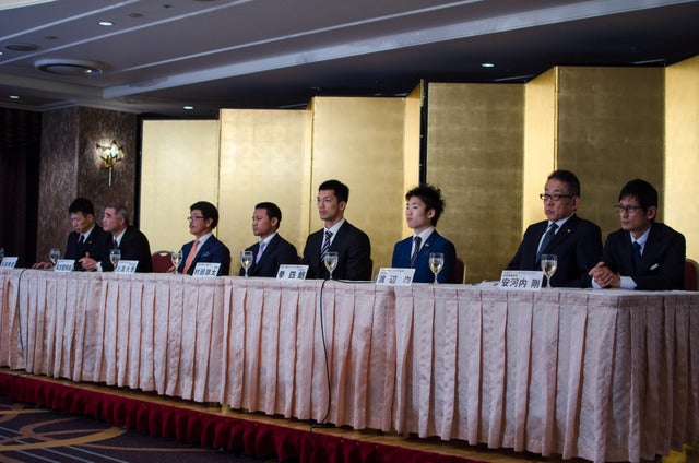 『ボクシングフェス2017 トリプル世界タイトルマッチ』記者会見(2017年4月3日)撮影:五味渕秀行