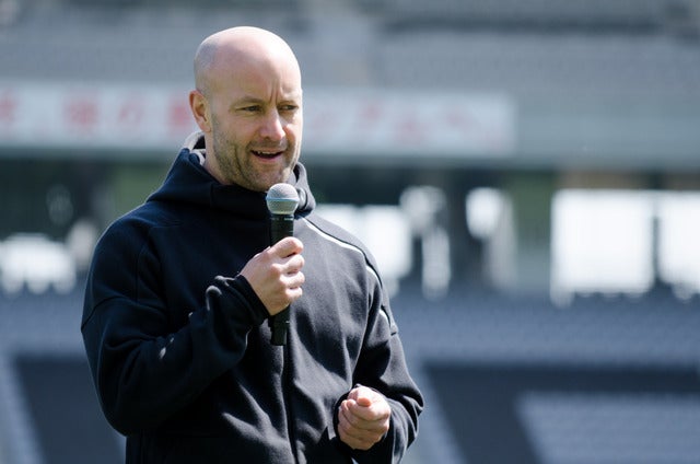 アディダスの『YOUNG ATHLETES CHALLENGE』に登壇したトーマス・セイラー副社長（2017年4月3日）撮影：五味渕秀行