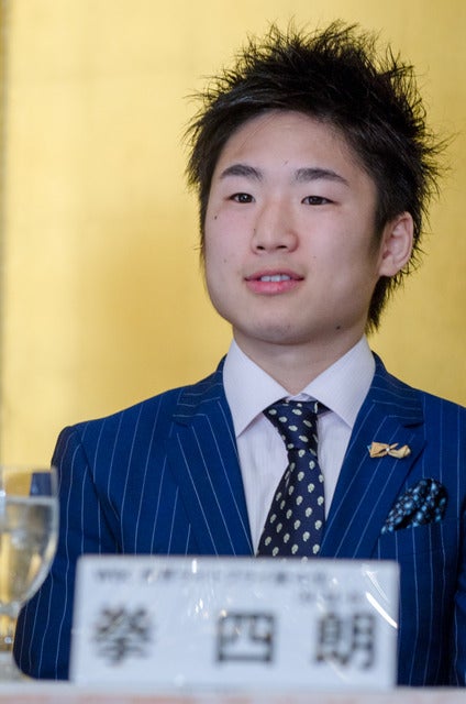 世界タイトルマッチに挑戦する拳四朗（2017年4月3日）撮影：五味渕秀行