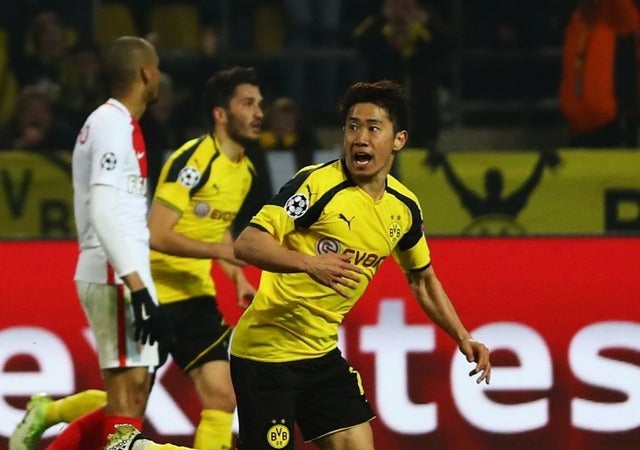 香川真司 CLモナコ戦で1G1Aの活躍(2017年4月12日)(c) Getty Images