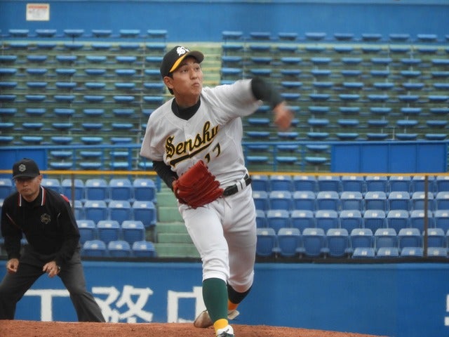 専修大・勝田翔紀君(3年・大社)撮影：手束仁