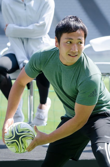 アディダスの『YOUNG ATHLETES CHALLENGE』に登壇した流大（2017年4月3日）撮影：五味渕秀行