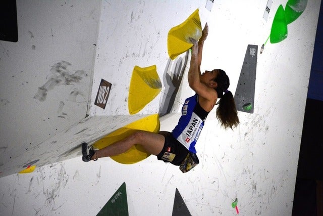 ボルダリングＷ杯開幕、日本女子勢は予選通過4名…野中生萌、野口啓代、小武芽生、尾上彩撮影者：大日方航