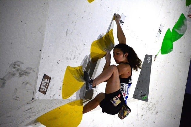 ボルダリングＷ杯開幕、日本女子勢は予選通過4名…野中生萌、野口啓代、小武芽生、尾上彩撮影者：大日方航