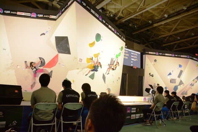ボルダリングＷ杯開幕、日本女子勢は予選通過4名…野中生萌、野口啓代、小武芽生、尾上彩撮影者：大日方航