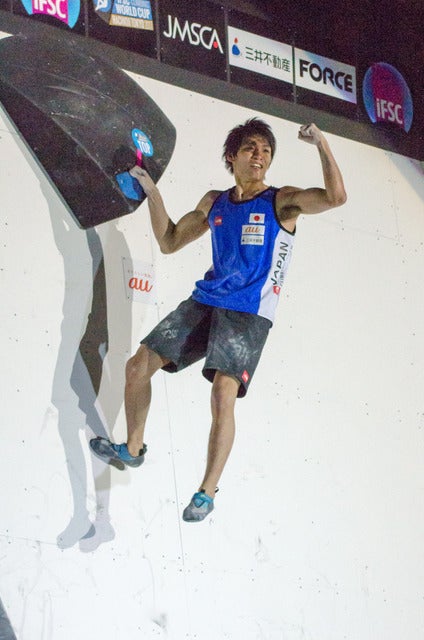 楢崎智亜、2位に悔し涙…逆転を許したボルダリングW杯八王子大会撮影：五味渕秀行
