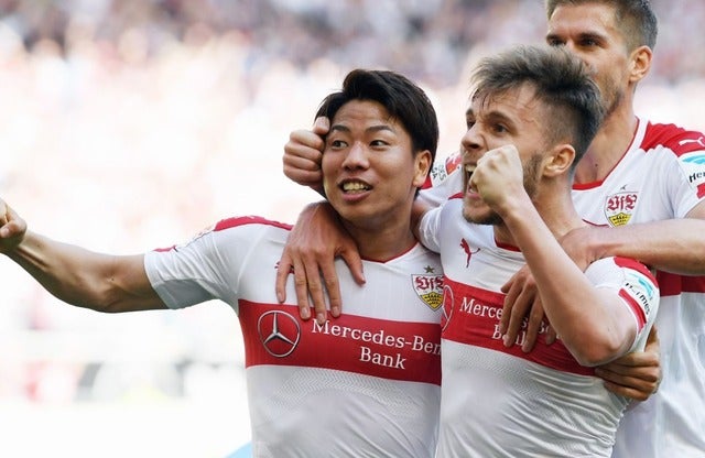 浅野拓磨がダービーで2ゴール（2017年4月9日）(c) Getty Images