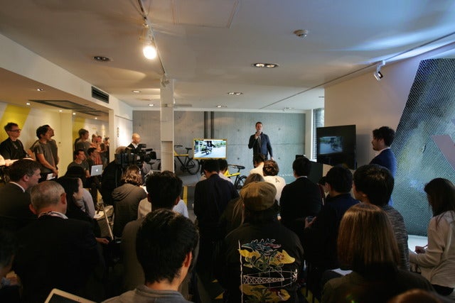 都内で行われた記者発表撮影＝山口和幸