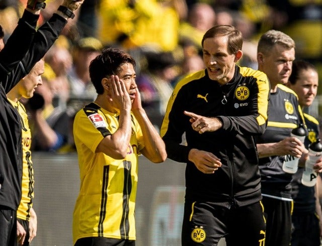 香川真司は途中出場(2017年5月6日)(c) Getty Images