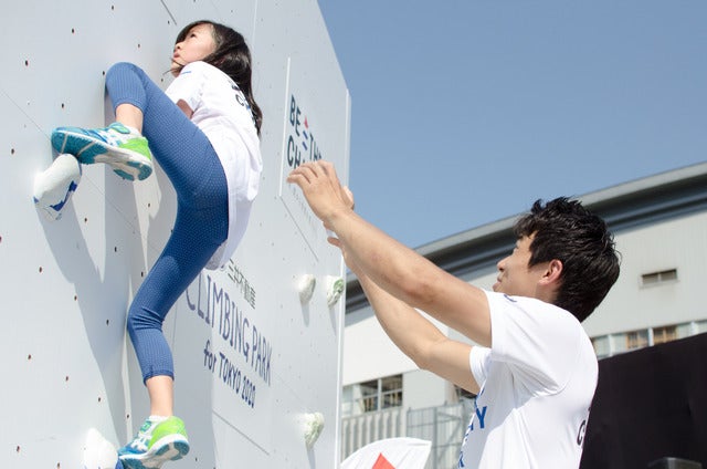 『三井不動産クライミングパーク for TOKYO 2020』で日本代表選手によるクライミングアカデミーが開催（2017年5月20日）撮影：五味渕秀行