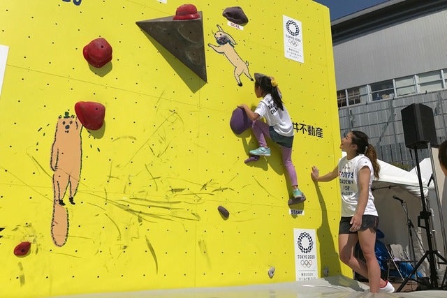 『三井不動産クライミングパーク for TOKYO 2020』で日本代表選手によるクライミングアカデミーが開催（2017年5月20日）撮影：五味渕秀行