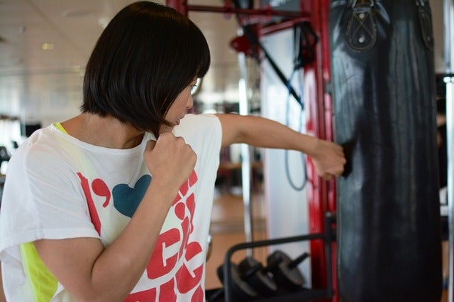 元アマチュア女子ボクシング選手の「しずちゃん」こと南海キャンディーズの山崎静代さん撮影者:大日方航