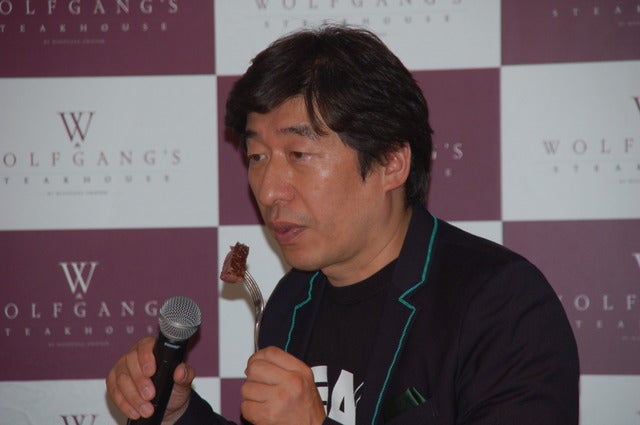 六本木ウルフギャング・ステーキエンターテイメントに登壇したダチョウ倶楽部の寺門ジモン（2017年5月29日）撮影：北川雄太