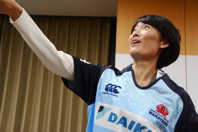 6月7日、サントリーサンゴリアスの選手たちとNSWワラターズの選手たちが、スポーツ庁の鈴木大地長官と、丸川珠代東京オリンピック・パラリンピック競技大会担当大臣をそれぞれ訪問した。撮影者：大日方航