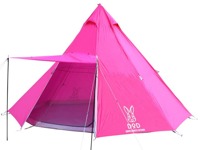 鮮やかなピンクのワンポールテントとタープ発売…ドッペルギャンガーアウトドア