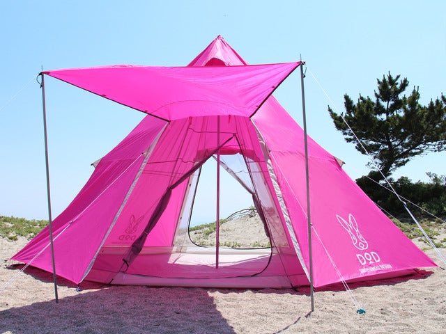鮮やかなピンクのワンポールテントとタープ発売…ドッペルギャンガーアウトドア
