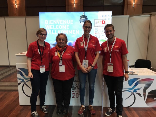 デュッセルドルフの観光スタッフがこの町の魅力を教えてくれた撮影=山口和幸