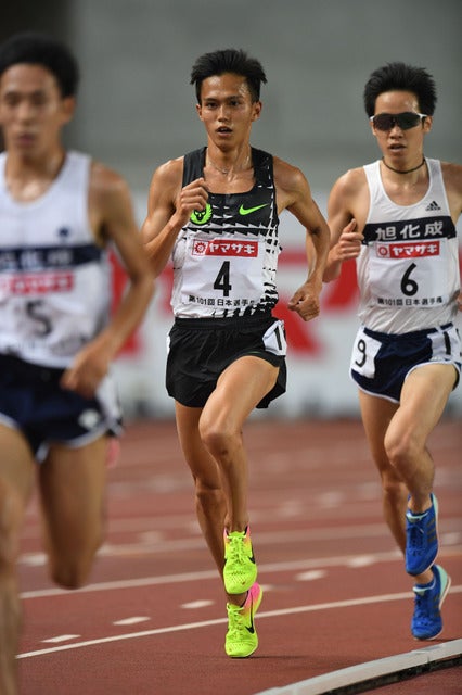 ナイキ・オレゴン・プロジェクトの大迫傑。日本選手権男子1万mで二連覇を達成（2017年6月23日）(c) Getty Images