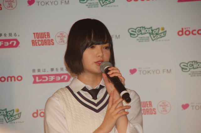 「未確認フェスティバル2017」応援ガール就任会見に登壇した欅坂46・平手友梨奈（2017年7月13日）撮影：北川雄太