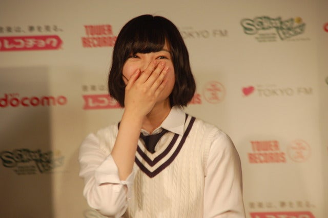 「未確認フェスティバル2017」応援ガール就任会見に登壇した欅坂46・平手友梨奈（2017年7月13日）撮影：北川雄太