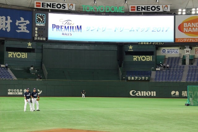 試合前練習撮影：浜田哲男