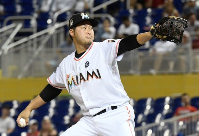 田澤純一 参考画像（2017年5月8日）（c）Getty Images