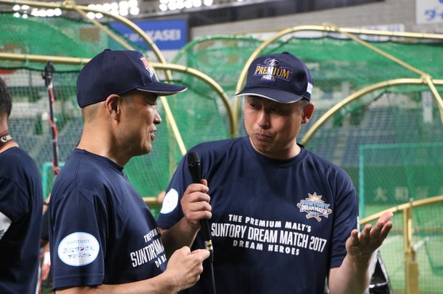 桑田がショート？侍ジャパン稲葉監督がピッチャー？…珍采配続出のサントリードリームマッチ撮影：山本有莉