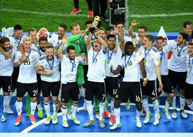 コンフェデレーションズカップで優勝したドイツ代表(2017年7月2日)(c) Getty Images