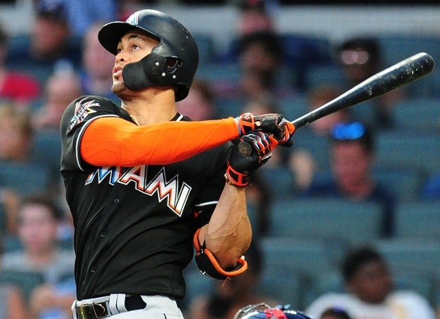 ジャンカルロ・スタントン 参考画像（2017年8月4日）(c) Getty Images