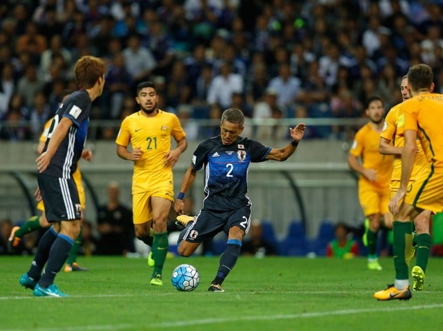 貴重な2点目を決めた井手口陽介(2017年8月31日)(c) Getty Images
