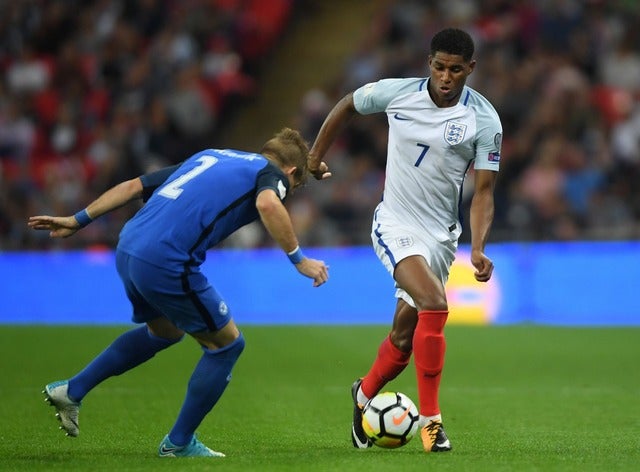 全得点に絡んだマーカス・ラッシュフォード （2017年9月4日）(c) Getty Images