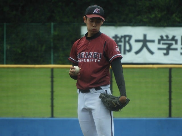 明星大・坂本匠君(2年・岩倉)撮影:手束仁