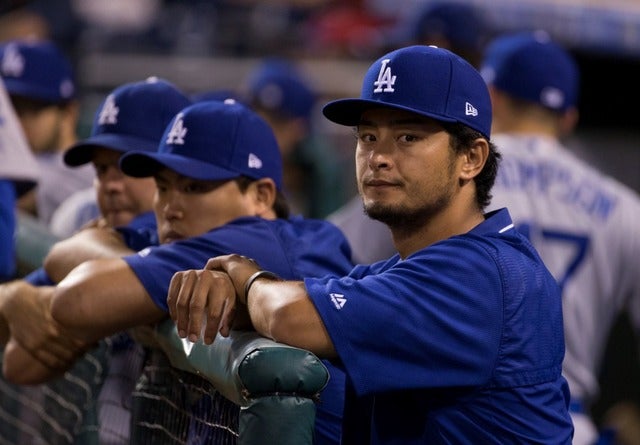 ドジャース・ダルビッシュ有 参考画像(2017年9月20日)(c)Getty Images