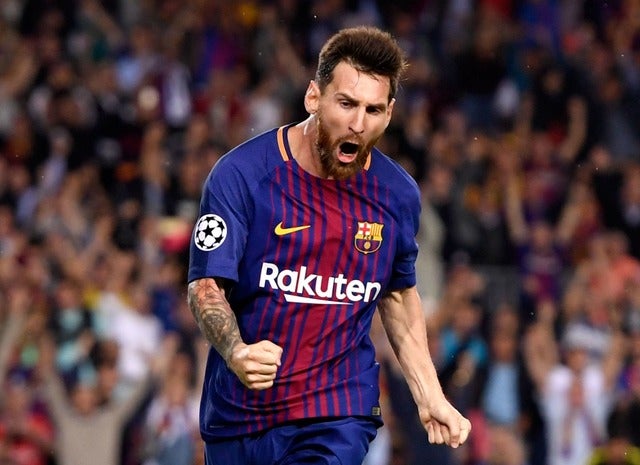 全得点に絡んだメッシ（2017年9月12日）(c) Getty Images