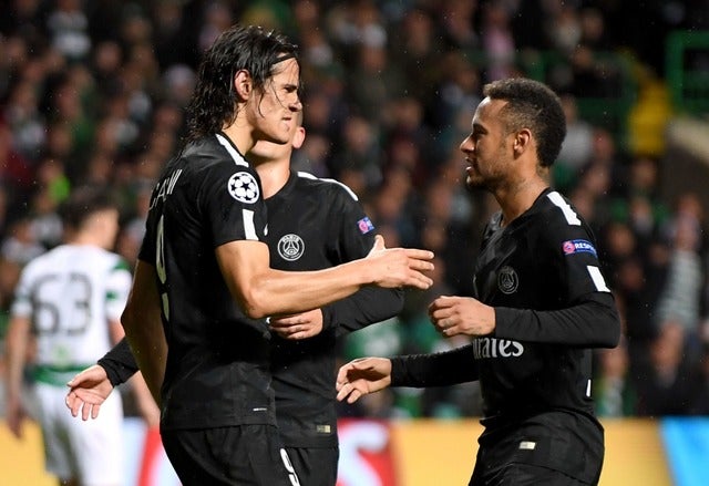 ネイマールとカバーニ 参考画像（2017年9月12日）(c) Getty Images