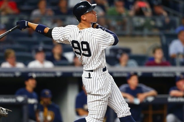 アーロン・ジャッジ(2017年7月7日)(c)Getty Images