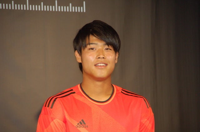 U-20サッカー日本代表の岩崎悠人選手(2017年10月2日)撮影:北川雄太