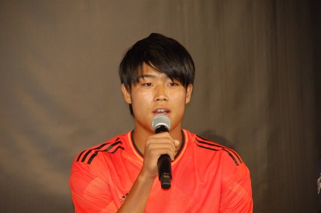 U-20サッカー日本代表の岩崎悠人選手(2017年10月2日)撮影:北川雄太