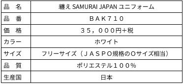 アシックス、侍ジャパンモデルのユニホーム限定発売