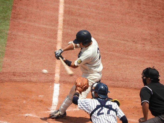 明治大・氷見君(3年・豊川)撮影：手束仁